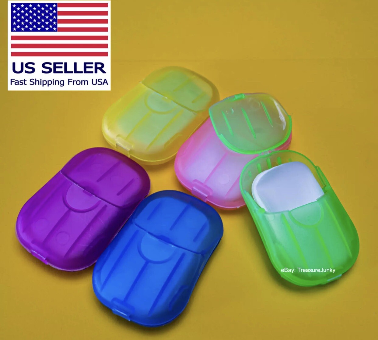 140 Super Paper Soap Sheets 7-Pack Pink Blue Green Orange White