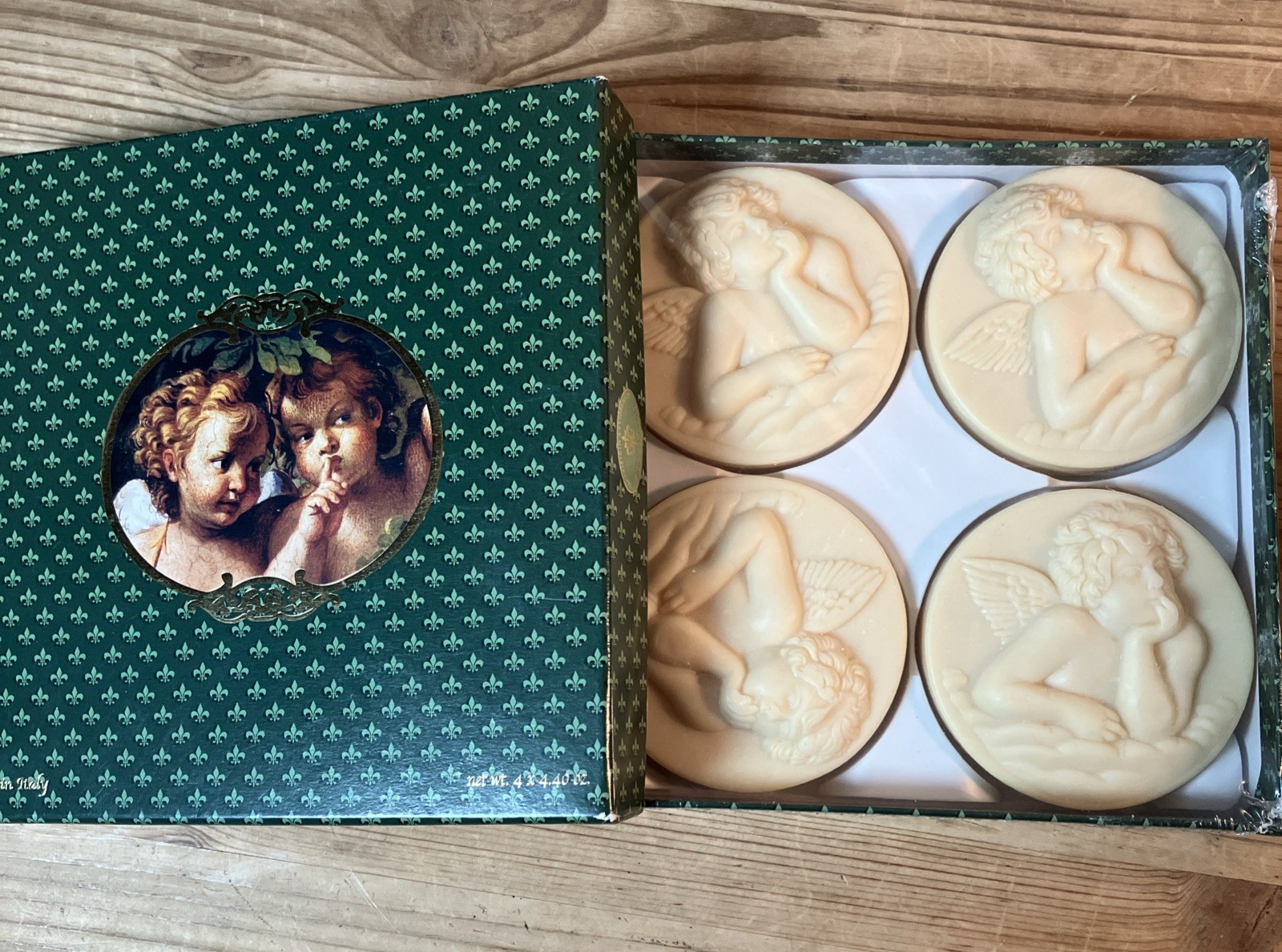 Saponificio Artigianale Fiorentino Angel Cherub Soaps Italy Handmade New in Box