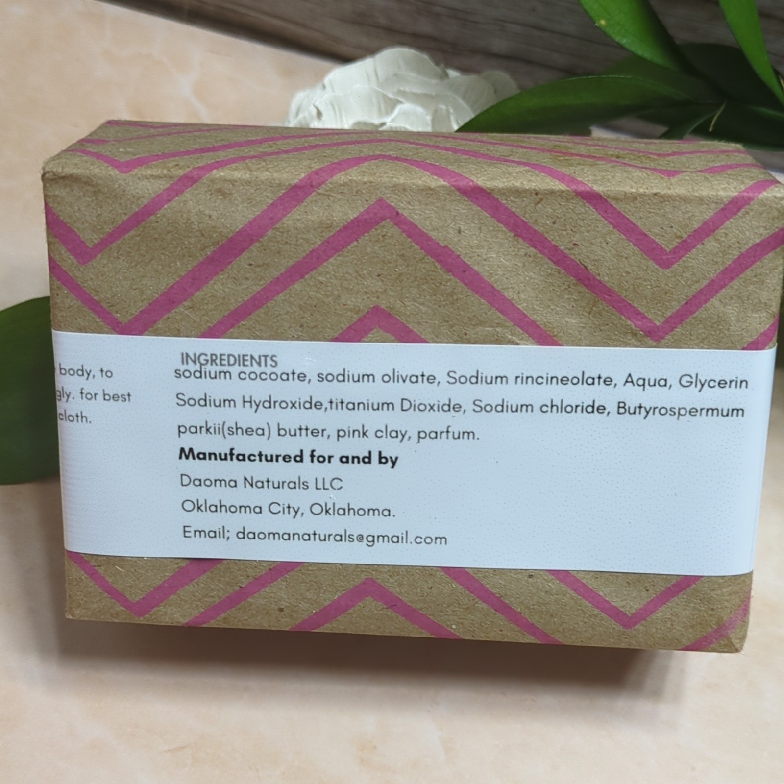 Daoma Naturals Rose Soap Bar 7.5 oz Brown Pink Body Unisex