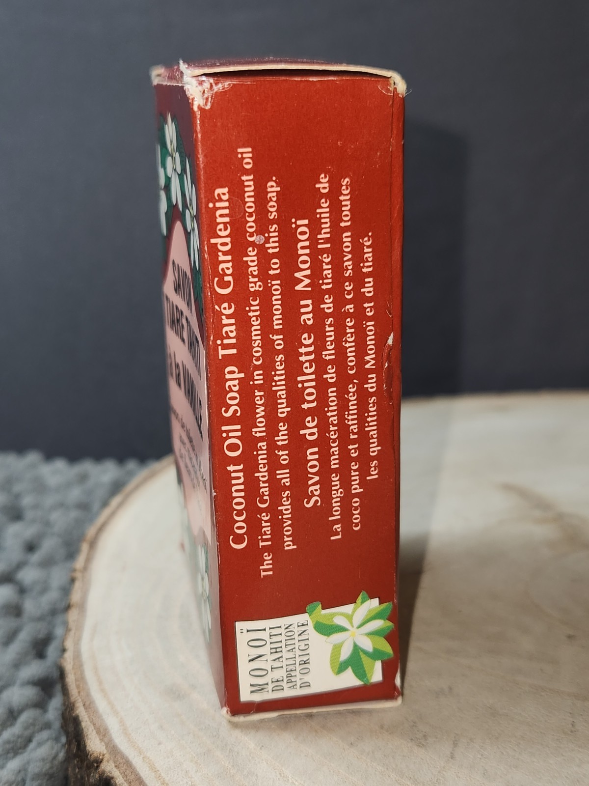 Monoi Tiki Tahiti Soap Bar Vanilla Scent Coconut Oil Soap 4.55 oz~NEW