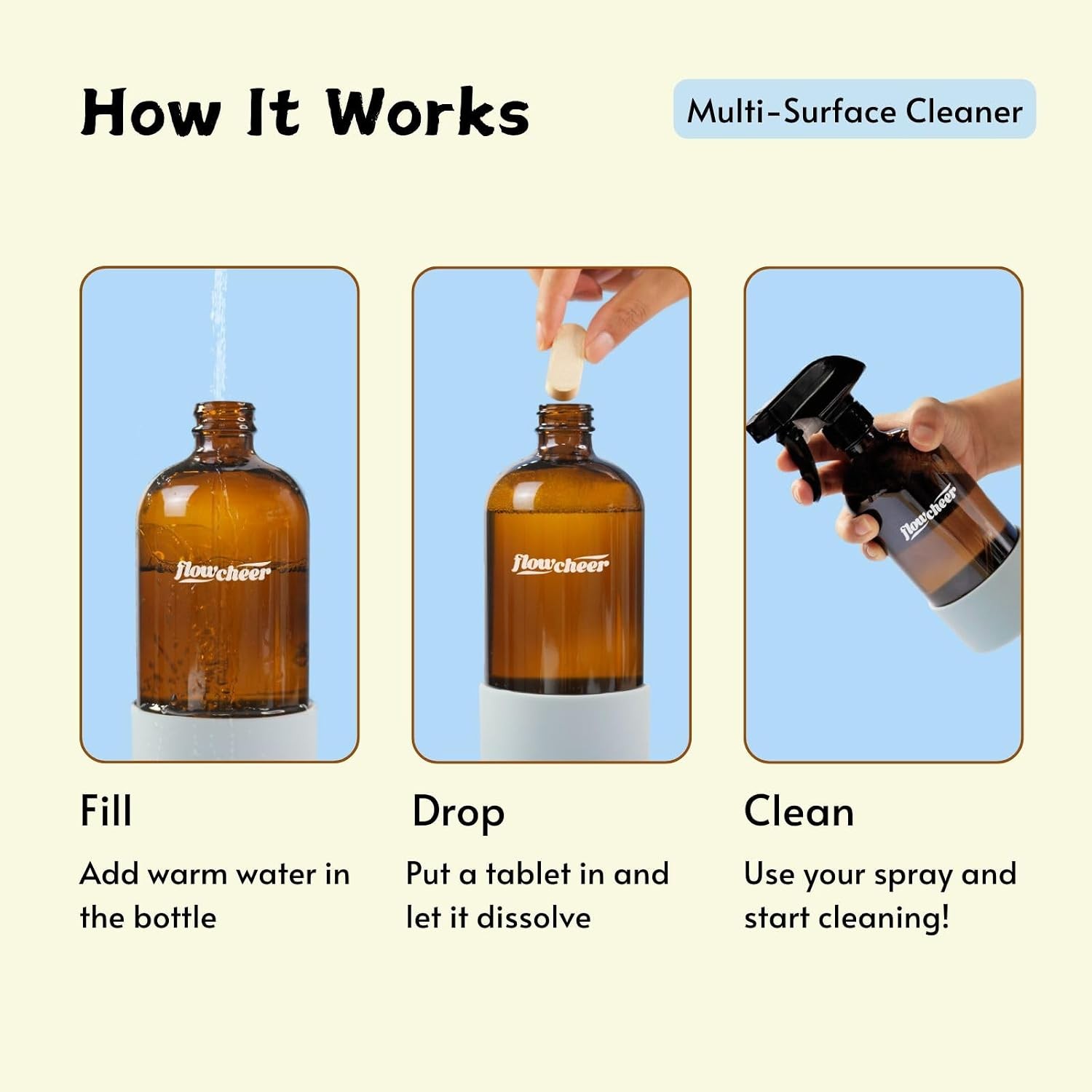 Lemon Scent All Purpose Multi Use Household Cleaner Starter Kit