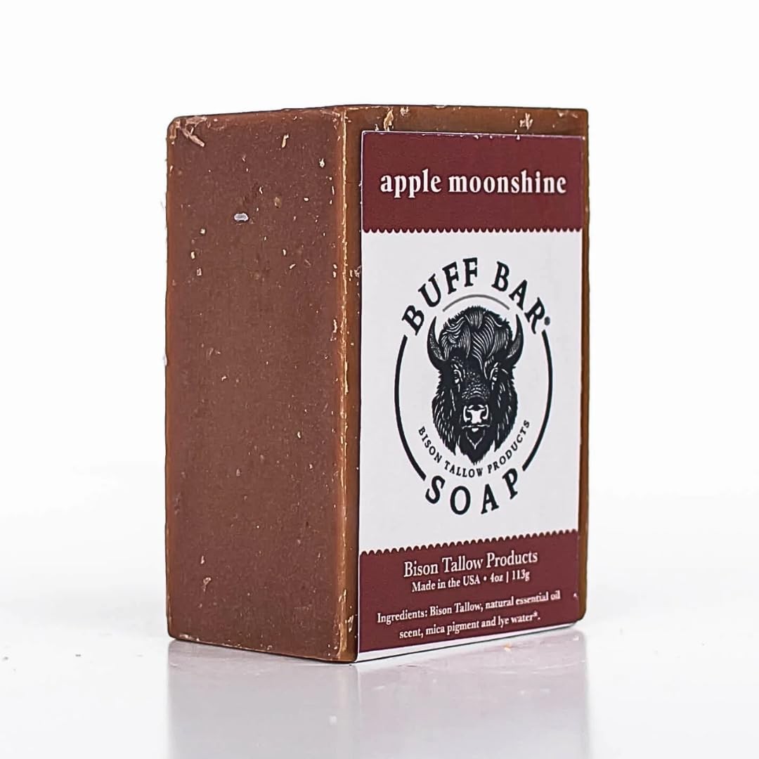 Apple Moonshine Bison Tallow Buff Soap Bar (2 pack)