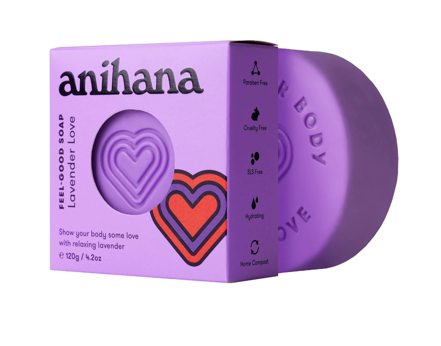 Anihana New Zealand Feel-Good Soap Lavender Love 4.2 Oz Hydrating Free Shipping