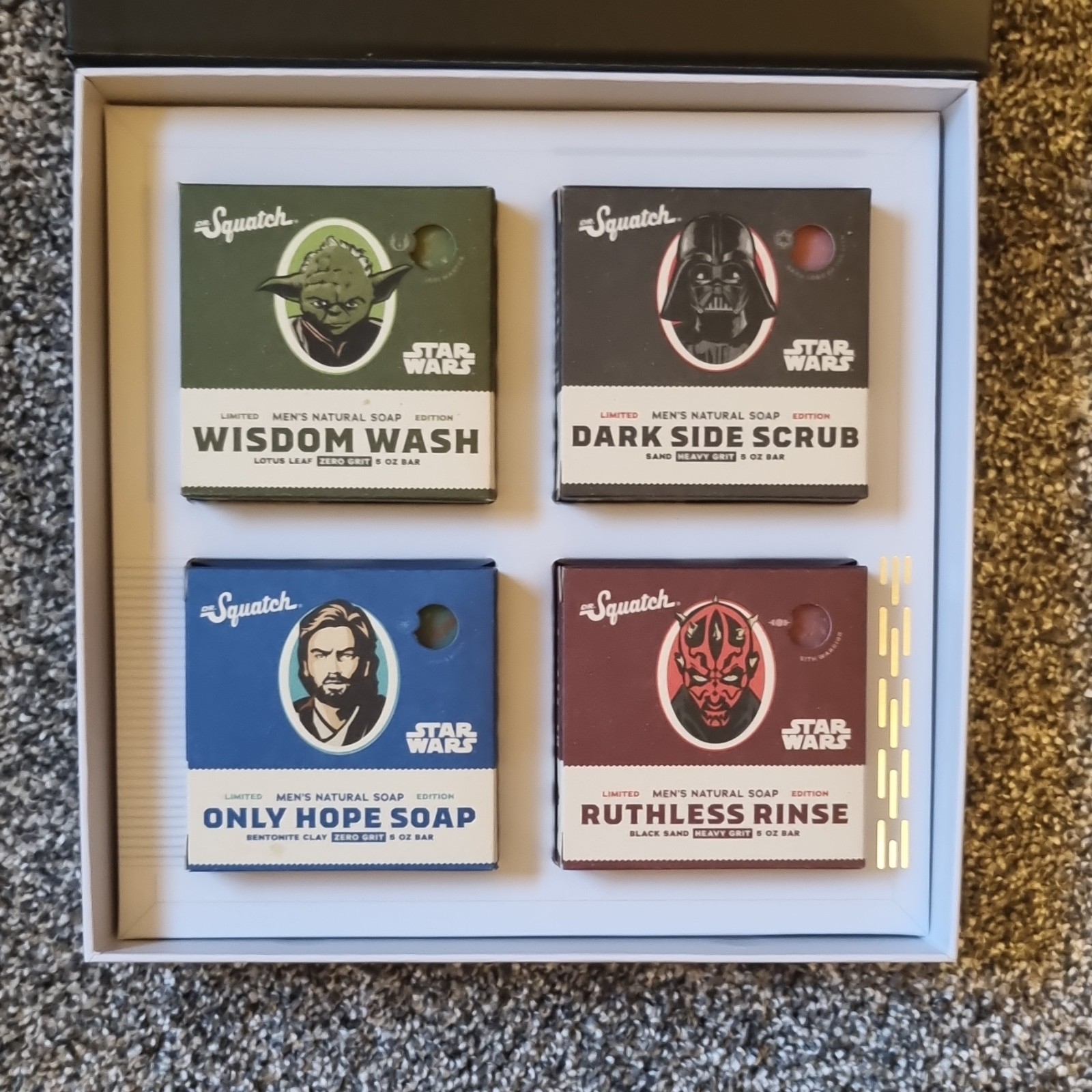 Dr. Squatch Star Wars Men’s All Natural Soap Set 4-Pack Bars, 5 oz Each