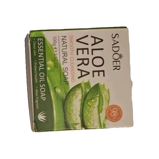 SADOER Moisturizing Aloe Vera Soap with Essential Oils Oil Control 100g/2 PACK