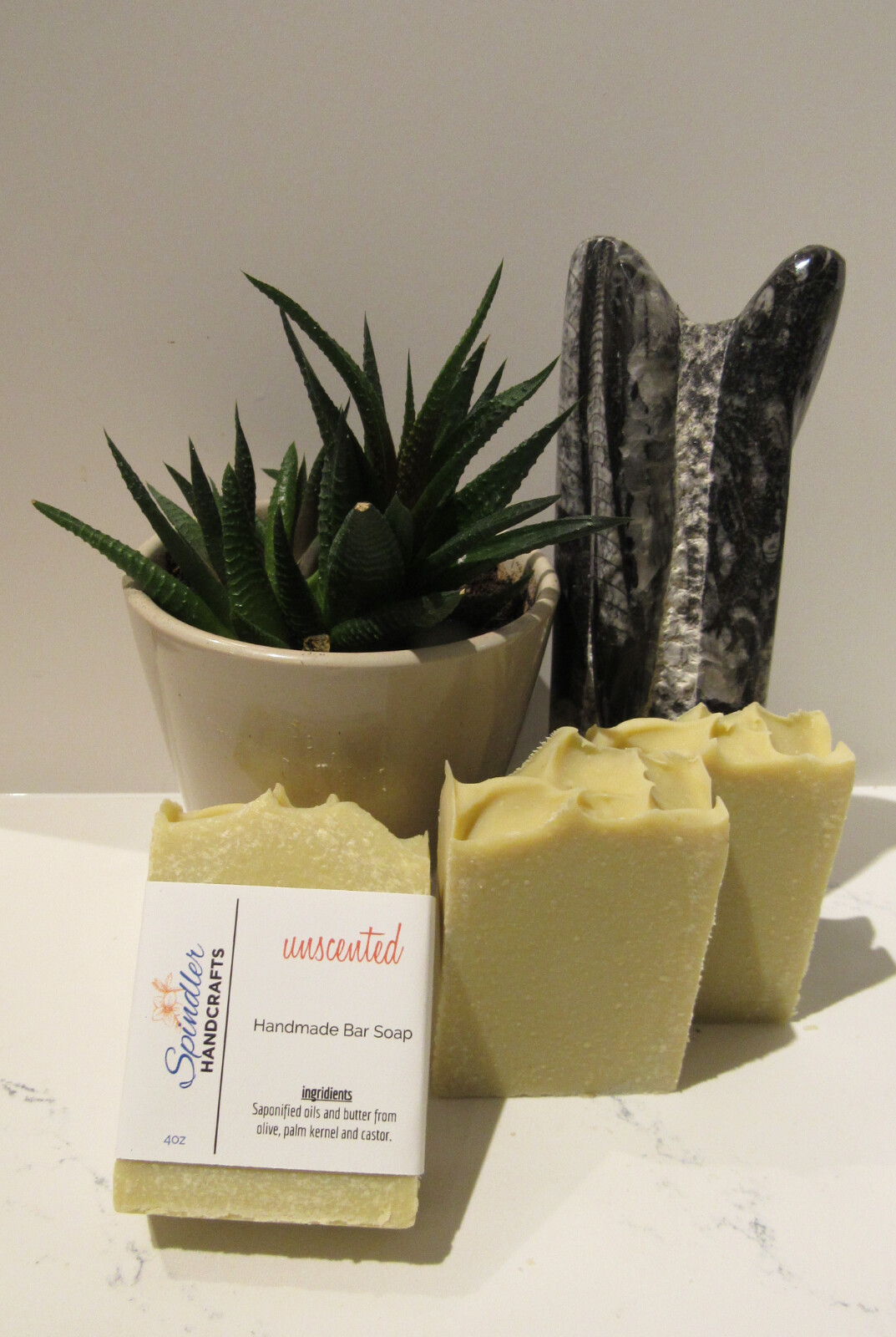 UNSCENTED – Gentle Moisturizing Handmade – Homemade Bar Soap, wt. 4oz
