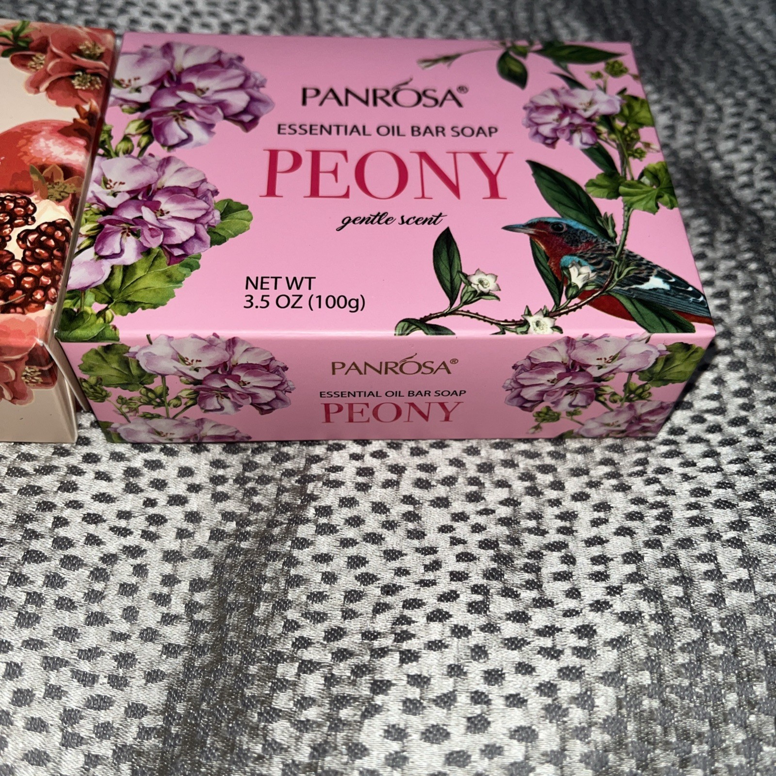 2 Bars PANROSA Fruit Essence Bar Soap Pomegranate Peony Oil Bar 3.5 oz