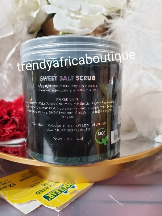 X 1 Lumine Half-C Super glow, skin tonic polisher salt scrub 700g. Face & body