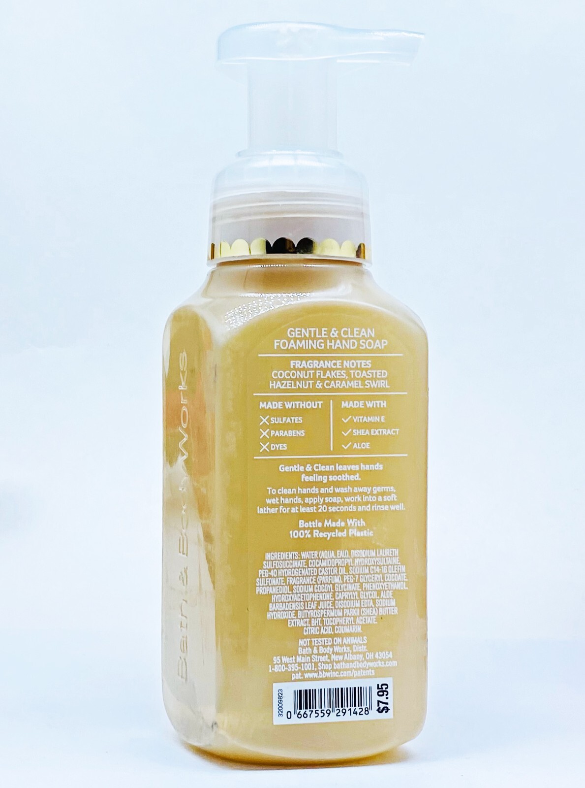 5 Bath & Body Works WHITE COCONUT CARAMEL Gentle Clean Foaming Hand Soap 8.75 oz
