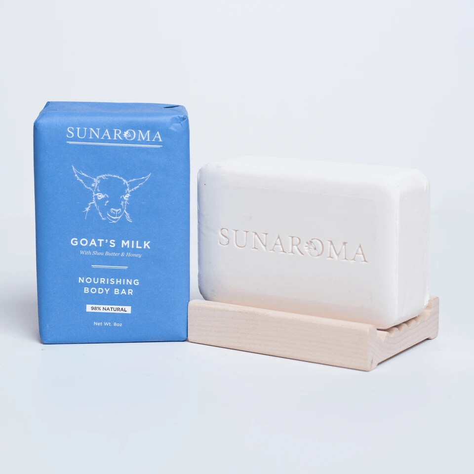 SUNAROMA Goat’s Milk Nourishing soap Bar 100% Natural 8 oz