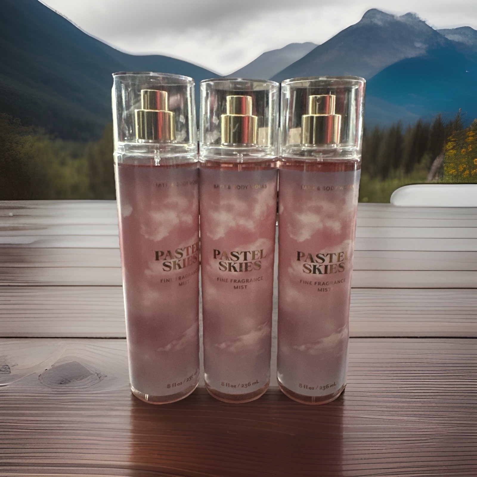 Bundle Of 3 Bath Body Works Pastel Skies Fine Fragrance Mist