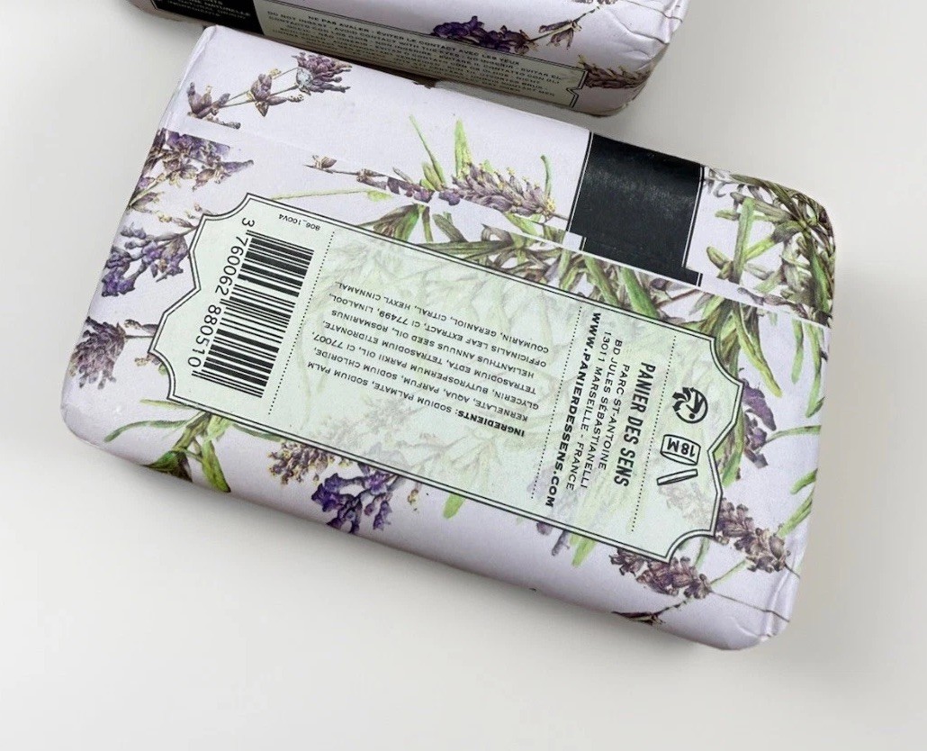 Lavender Soap Bar Large Panier Des Sens French Milled – 7 Oz. 200ML W/ Gift Box!