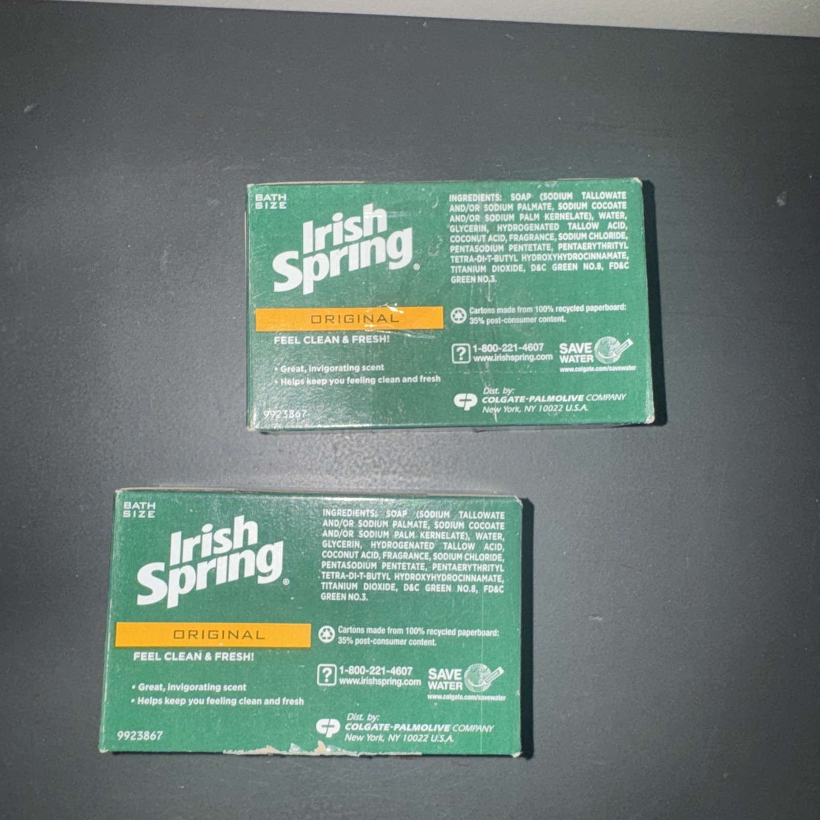 Irish Spring Original Soap 3.7 oz Old Formula No Flaxseed Oil Lot 2