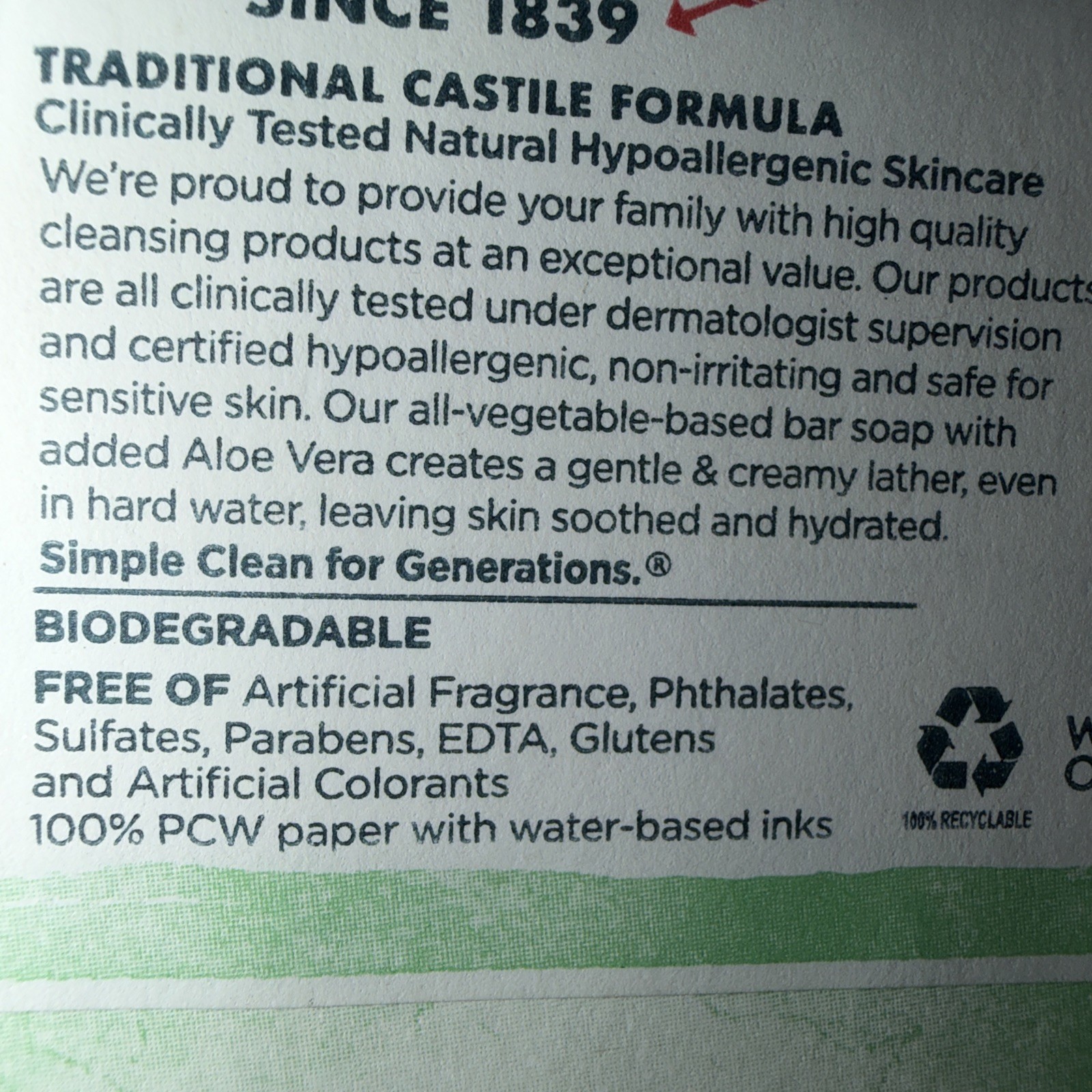 Kirk’s 🇺🇸100% Premium Coconut Oil GENTLE CASTILE SOAP -SOOTHING ALOE VERA- x 4