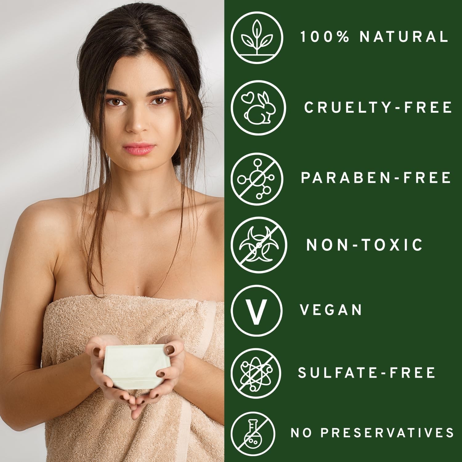 Pure 4oz Tea Tree Oil Soap Bar – Organic Face & Body Cleanser for All Skin Types