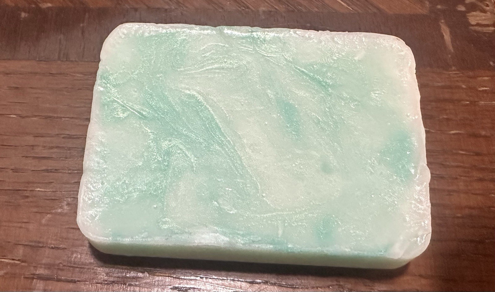 Handmade Green & White Swirl Body Bar Soap goats milk unscented