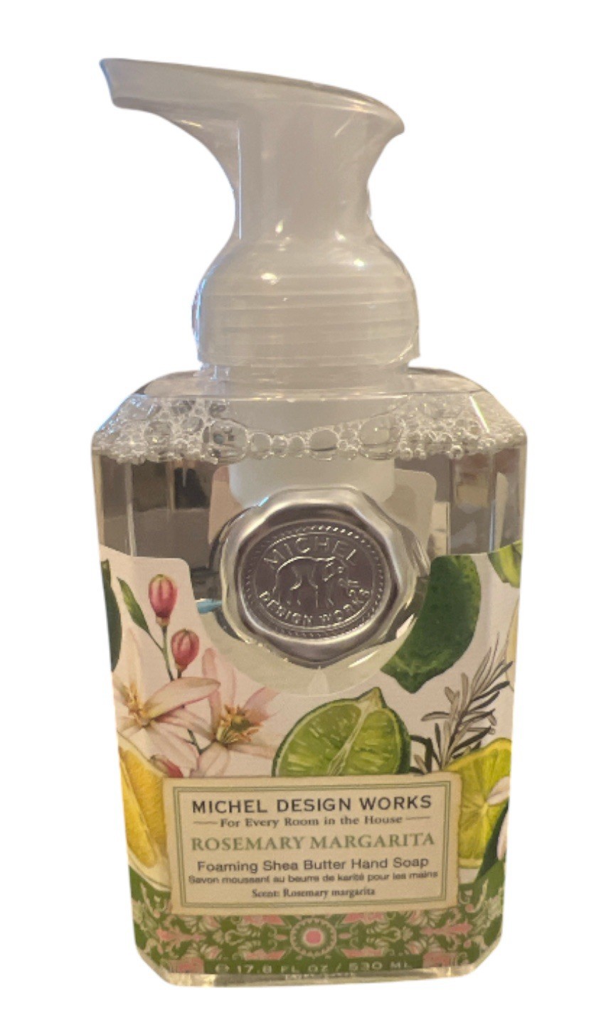 SHEA BUTTER FOAMING HAND SOAP Rosemary Margarita Michel Design Works 17.8 Oz