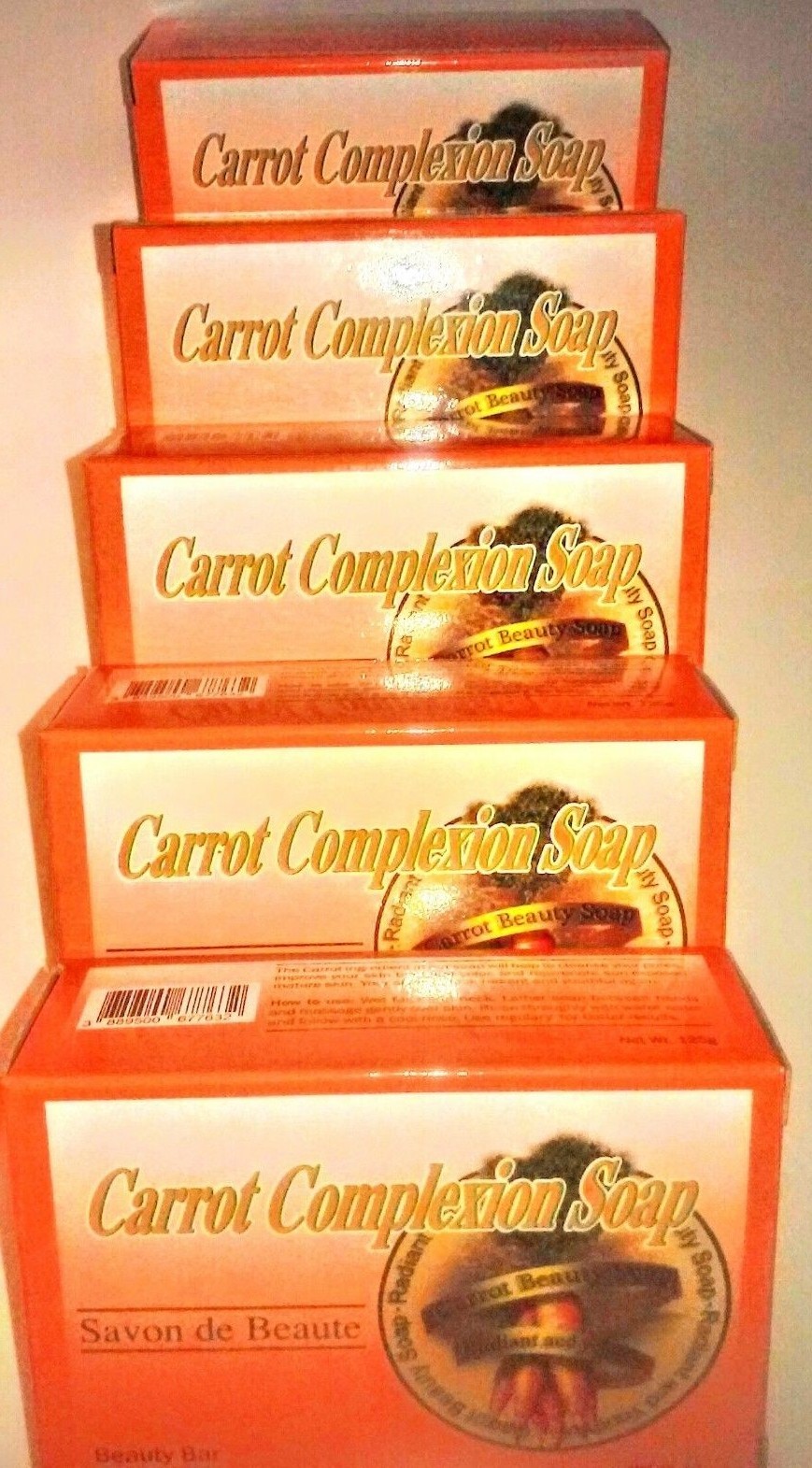 Carrot Complexion Soap 12 Packs | Natural Skin Cleansing Bars