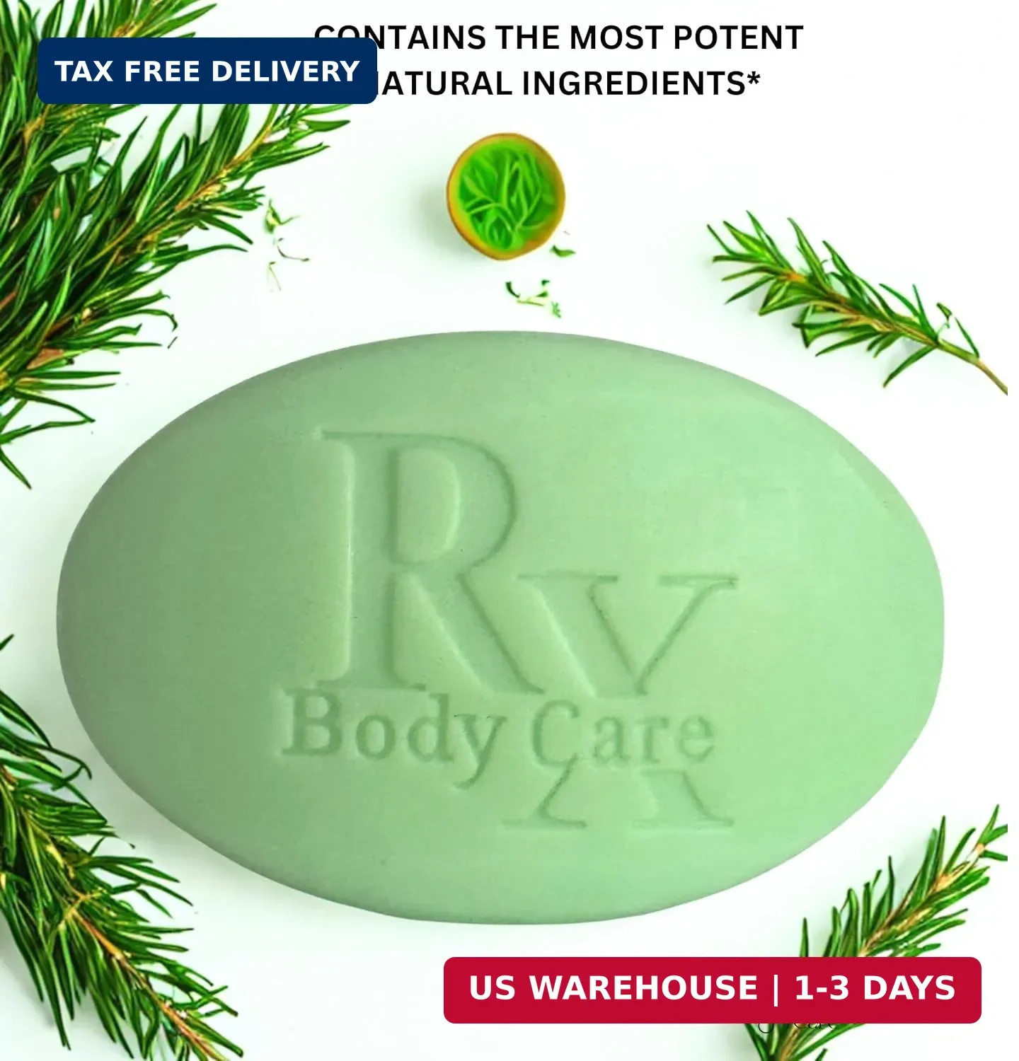 Tea Tree Oil Soap Bar For Face & Body 4.0 oz | Antiseptic Cleanser Against Odor,