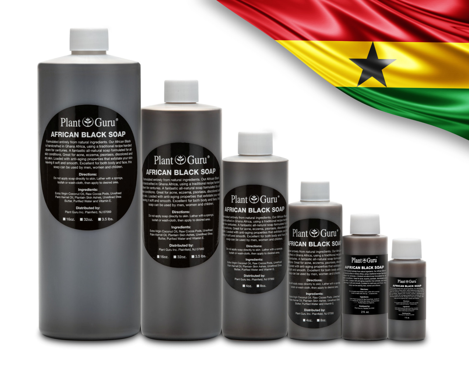 African Black Soap Liquid Half Gallon Bulk 100% Pure Raw Organic Face Body Wash
