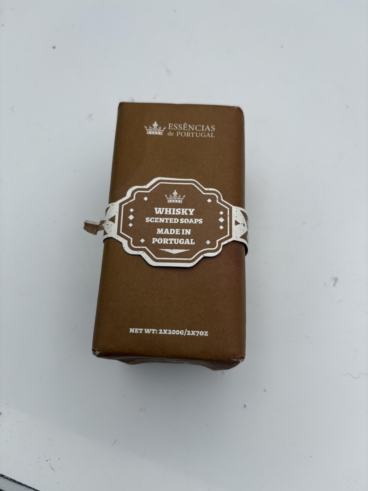 Essencias De Portugal Whisky Scented Soaps 2x200g 2x7oz Brown Bars Body Hand