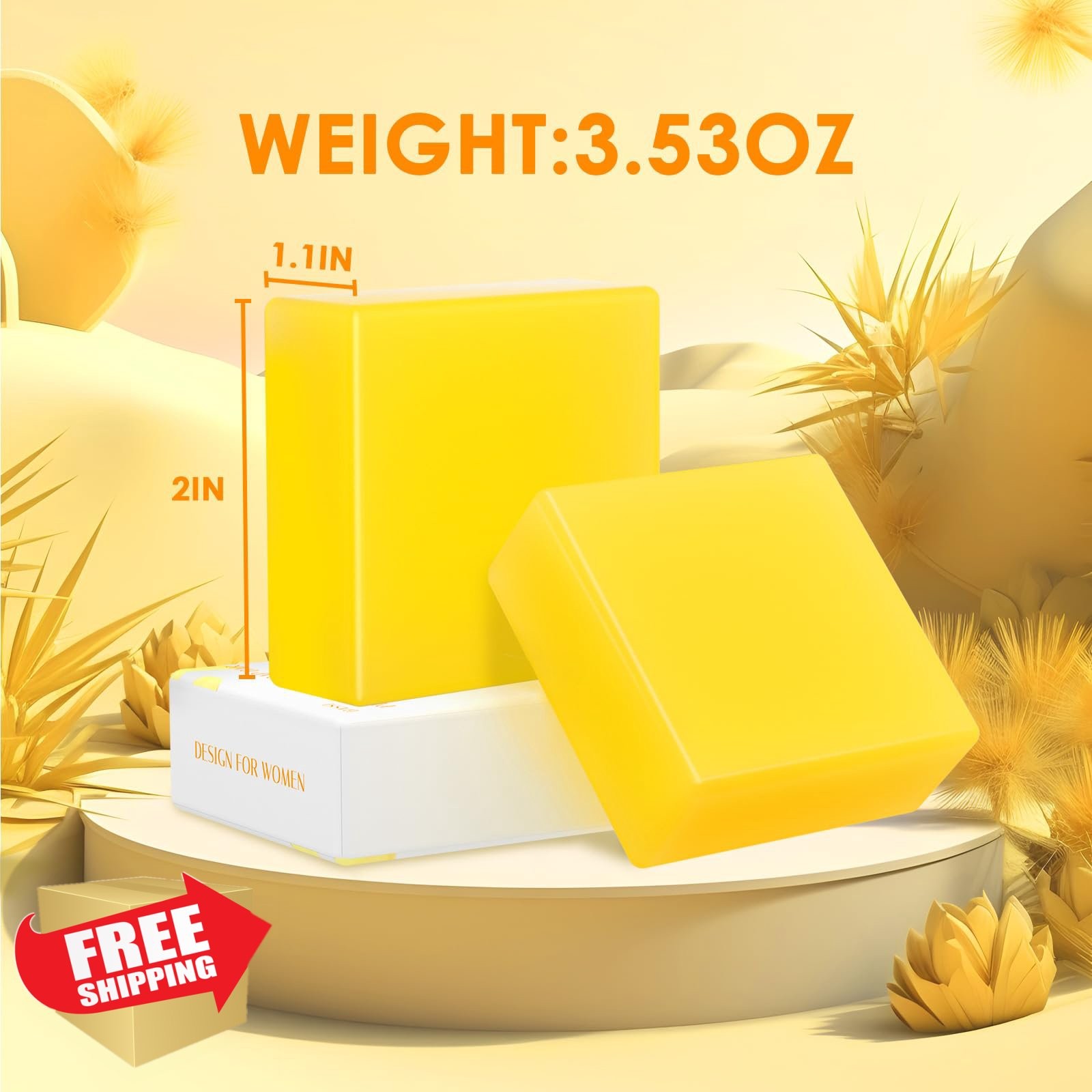 BASSI Pineapple Yoni Soap Bars 2PCS