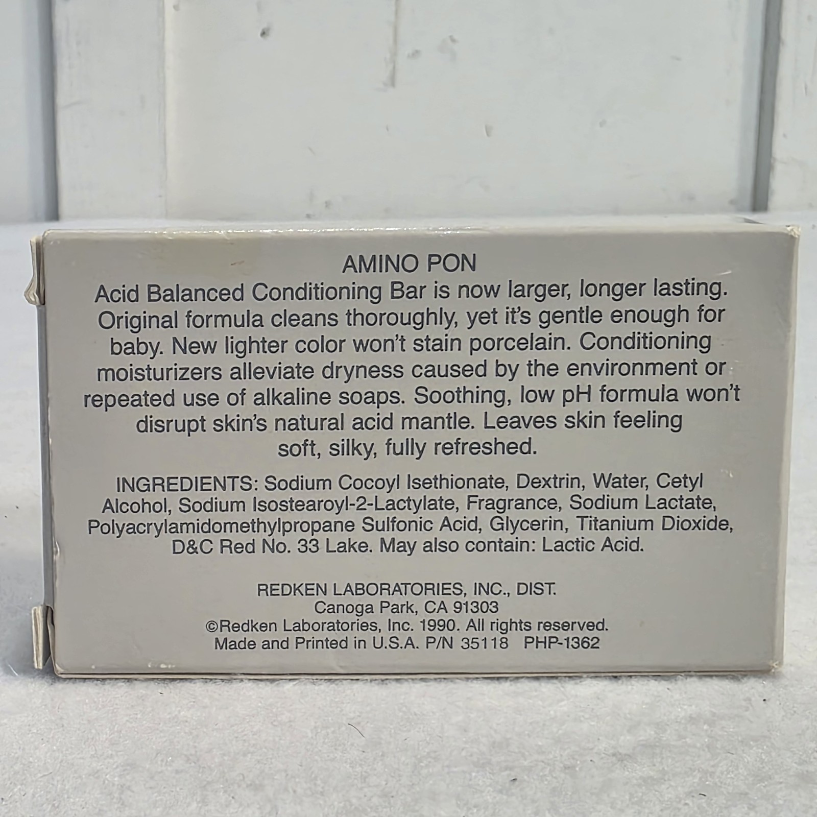 Redken Amino Pon Conditioning Beauty Soap Bar Low pH 3.5 oz DISCONTINUED 1990