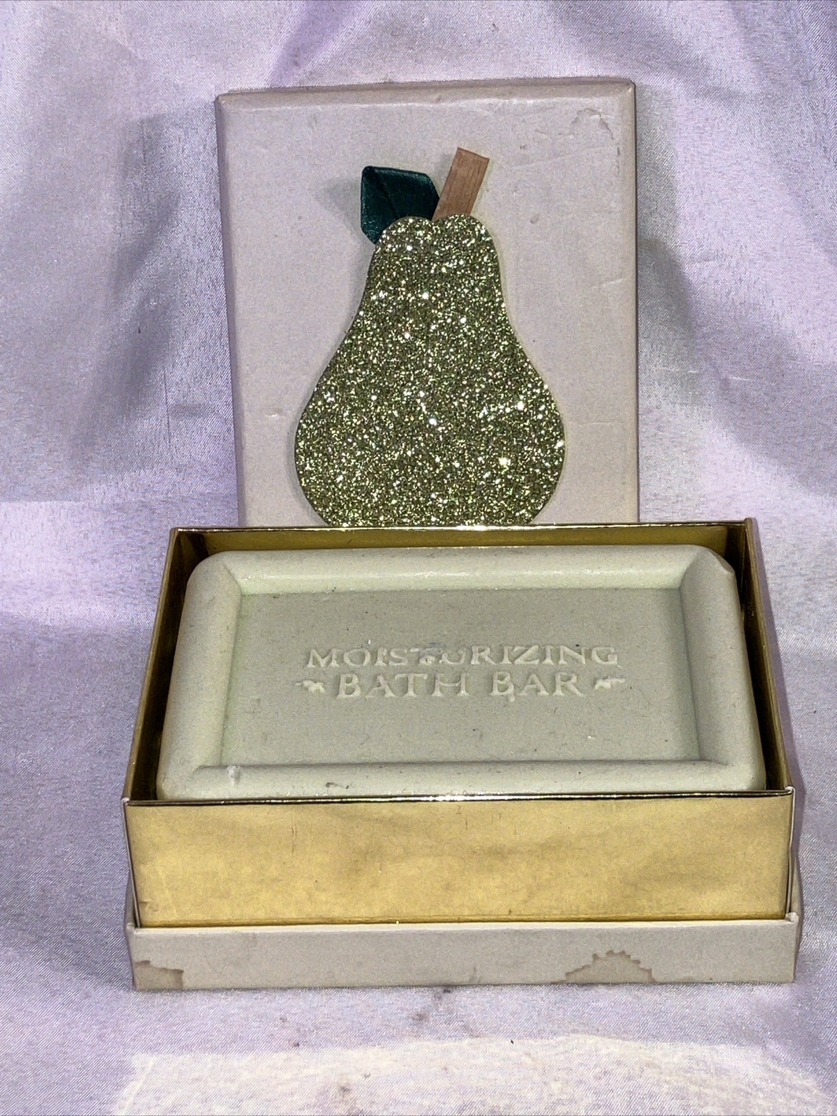 VTG NEW OLD STOCK Bath Bar 12 oz. Bar In Gift Box LARGE BAR ANJOU PEAR.