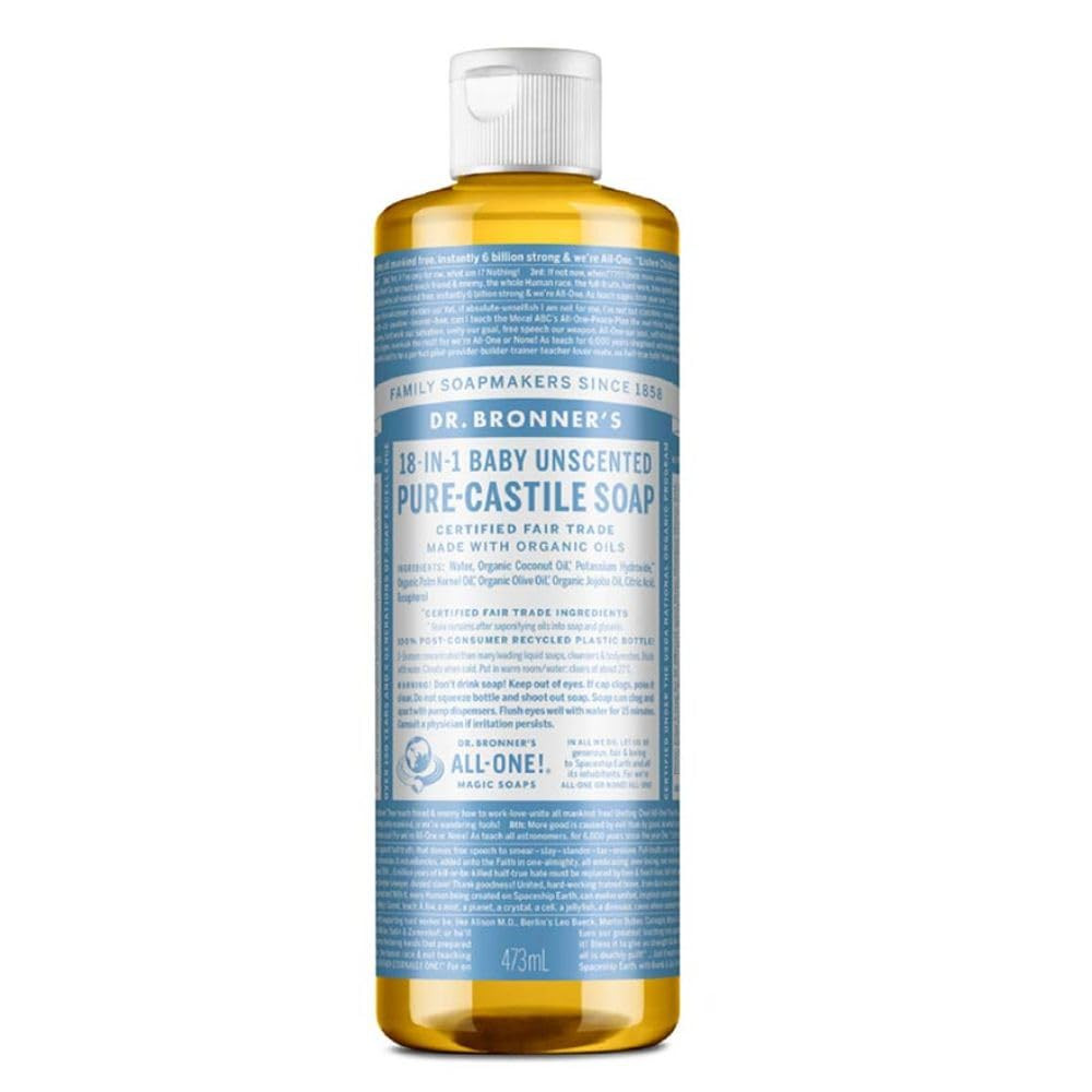 Dr. Bronner’s Baby Unscented Pure-Castile Soap 32 oz – Organic & Multi-Use
