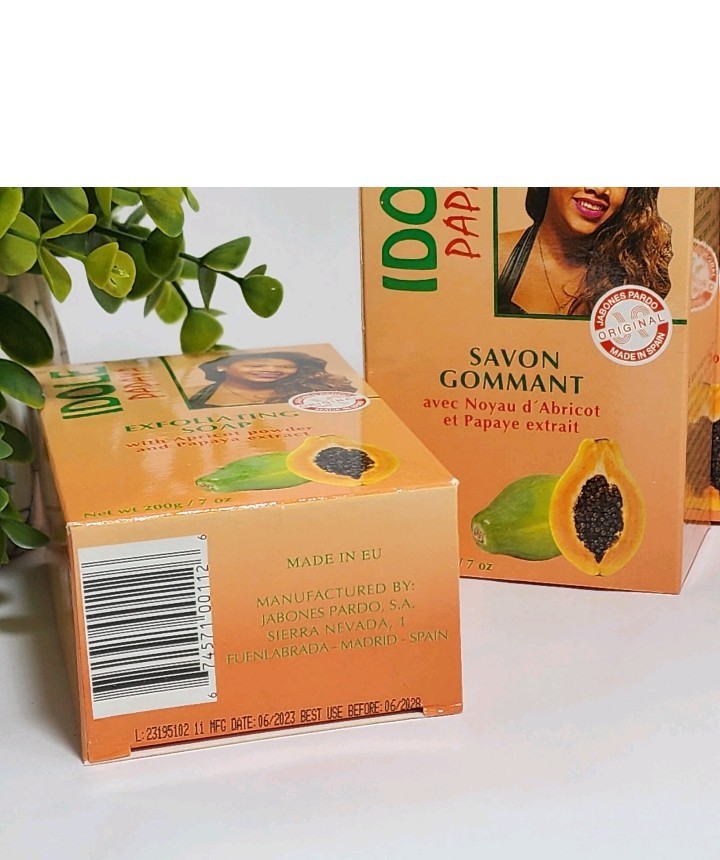 Idole Papaya Exfoliating Soap with Apricot Powder 7 oz (200g) – Lot of 3
