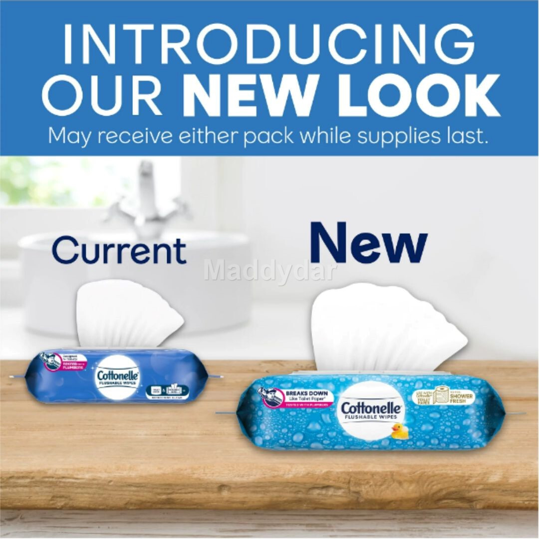 Cottonelle Flushable Wet Wipes – 10 Flip-Top Packs, 420 Total Flushable Wipes
