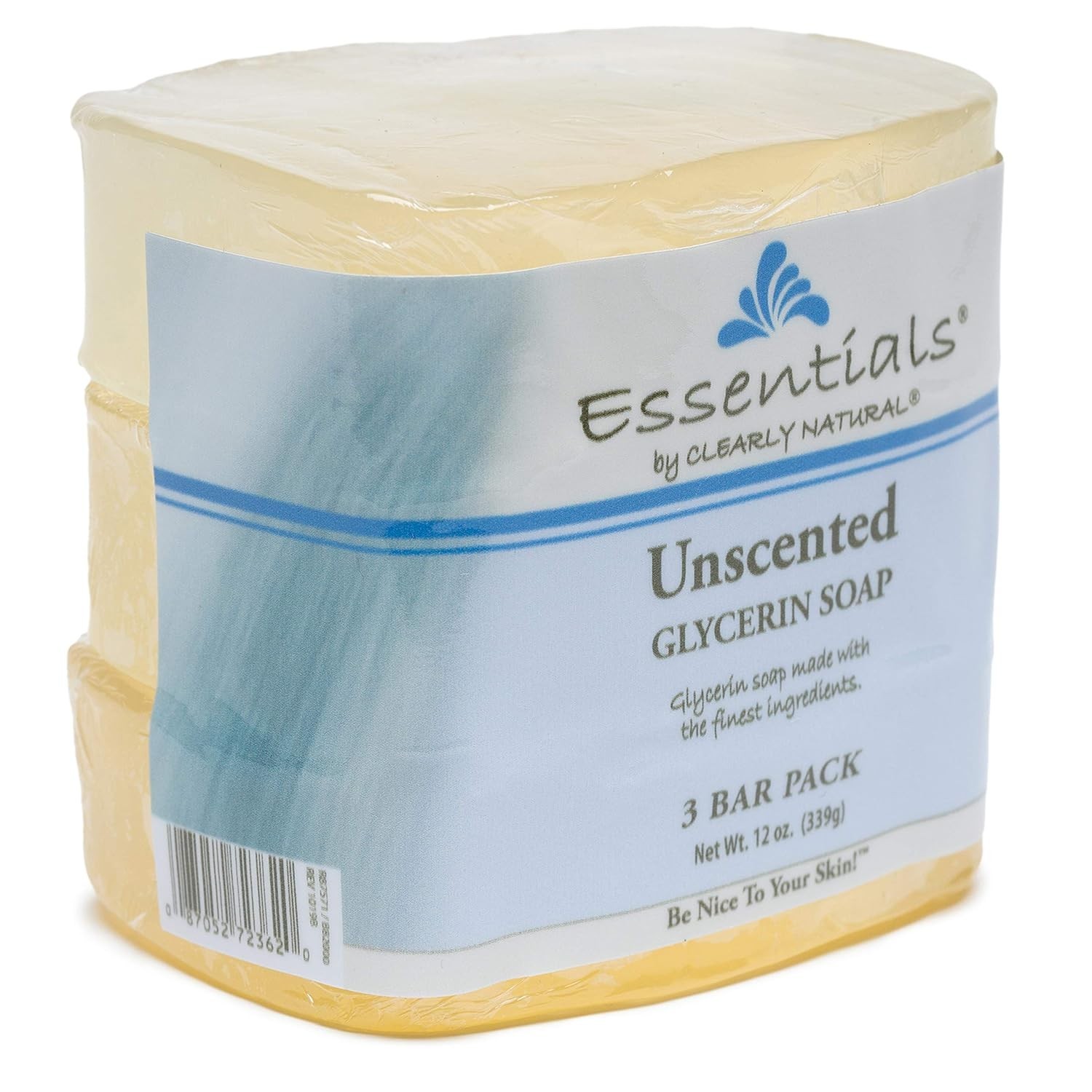 Delicate 4oz Glycerin Bar Soap, Unscented – Natural Cleaning for Sensitive Skin