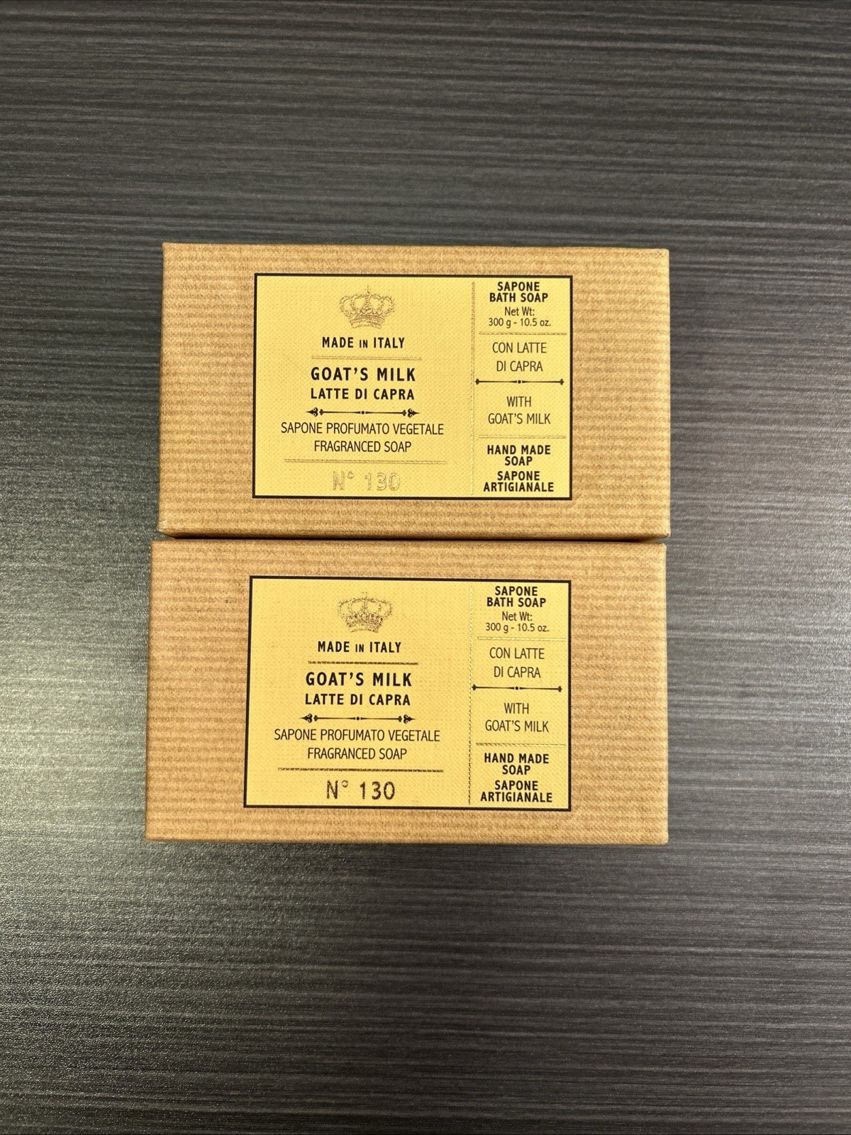 2 Goat’s Milk Soap bars Sapone Profumato Vegetable Fragranced Hand Made in Italy