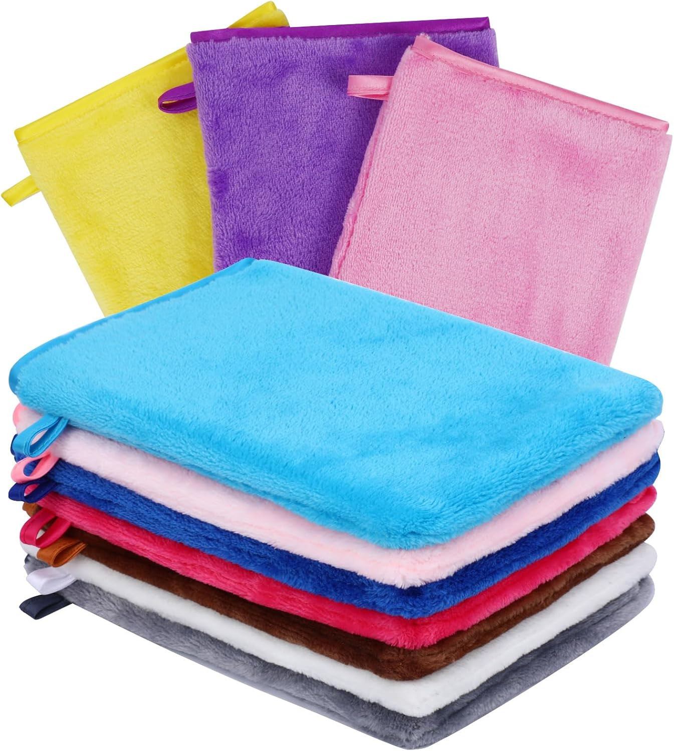 Body & Face Microfiber Washcloths for Baby Younger Kid, 10 Pack
