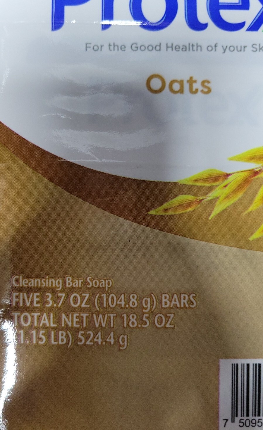 (5 Bars 3.7 oz) PROTEX OATS ANTIBACTERIAL SOAP BAR JABON PROTEX AVENA Family PK