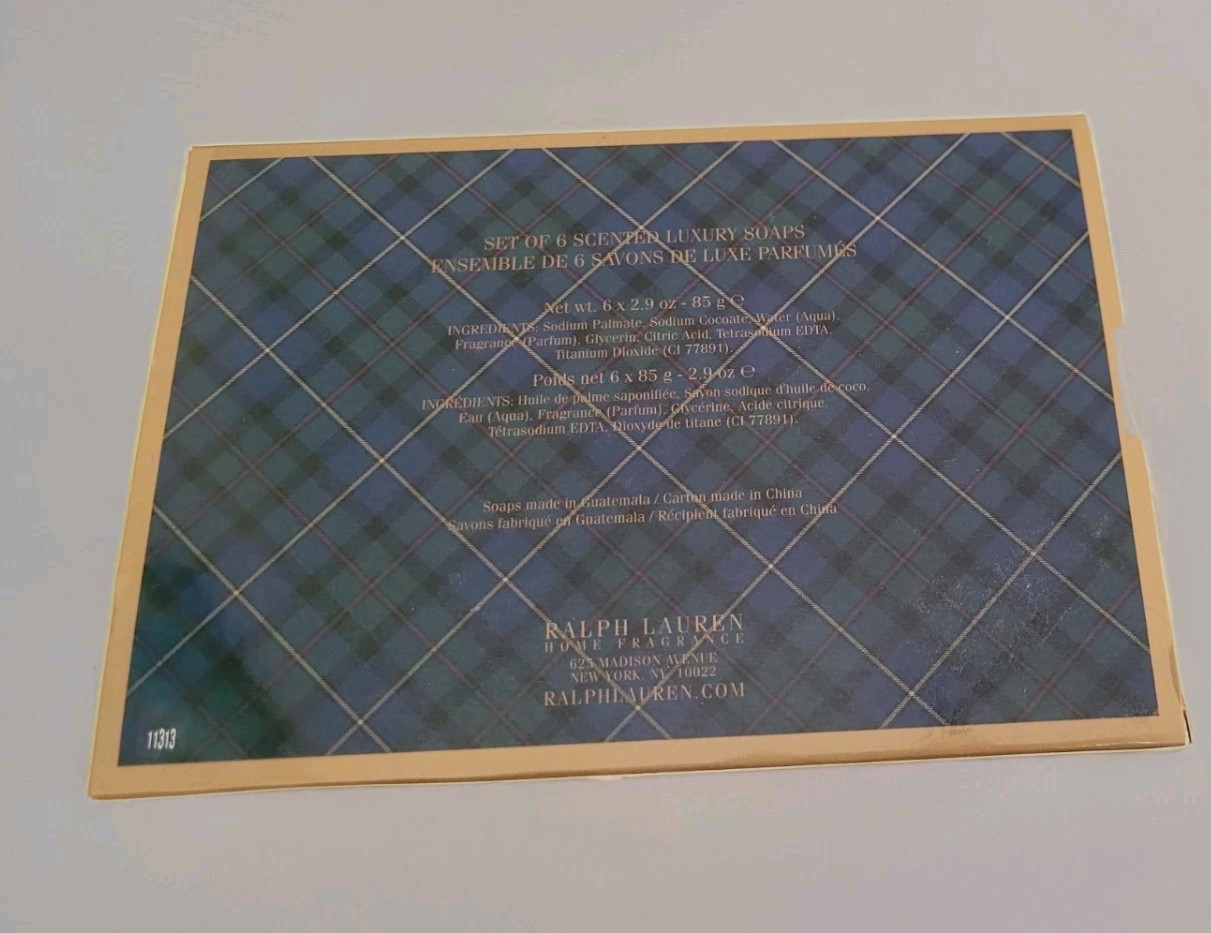 Lauren Ralph Lauren Scented Luxury Soaps~Fir, Evergreen & Juniper~6 Sealed Soaps