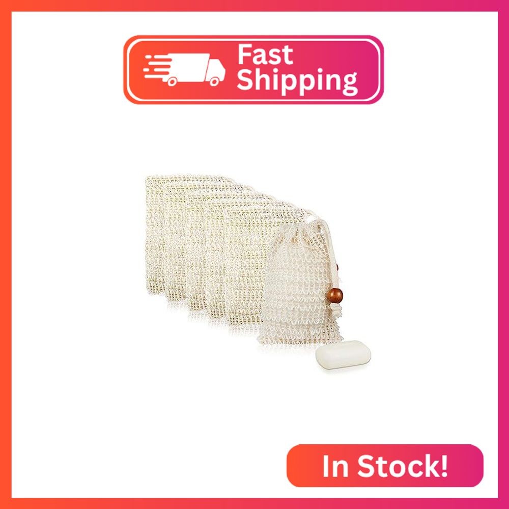 Feelorna Soap Saver Bag, Soap Bag Soft for Shower, Exfoliating Mesh Soaps Saver