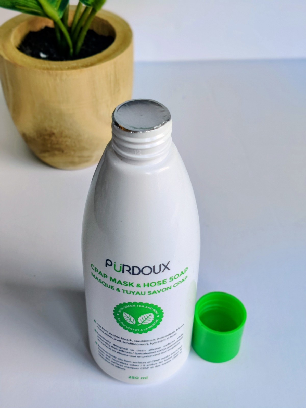 Purdoux CPAP Mask & Hose Soap with Green Tea & Mint – 250mL – SEALED NEW