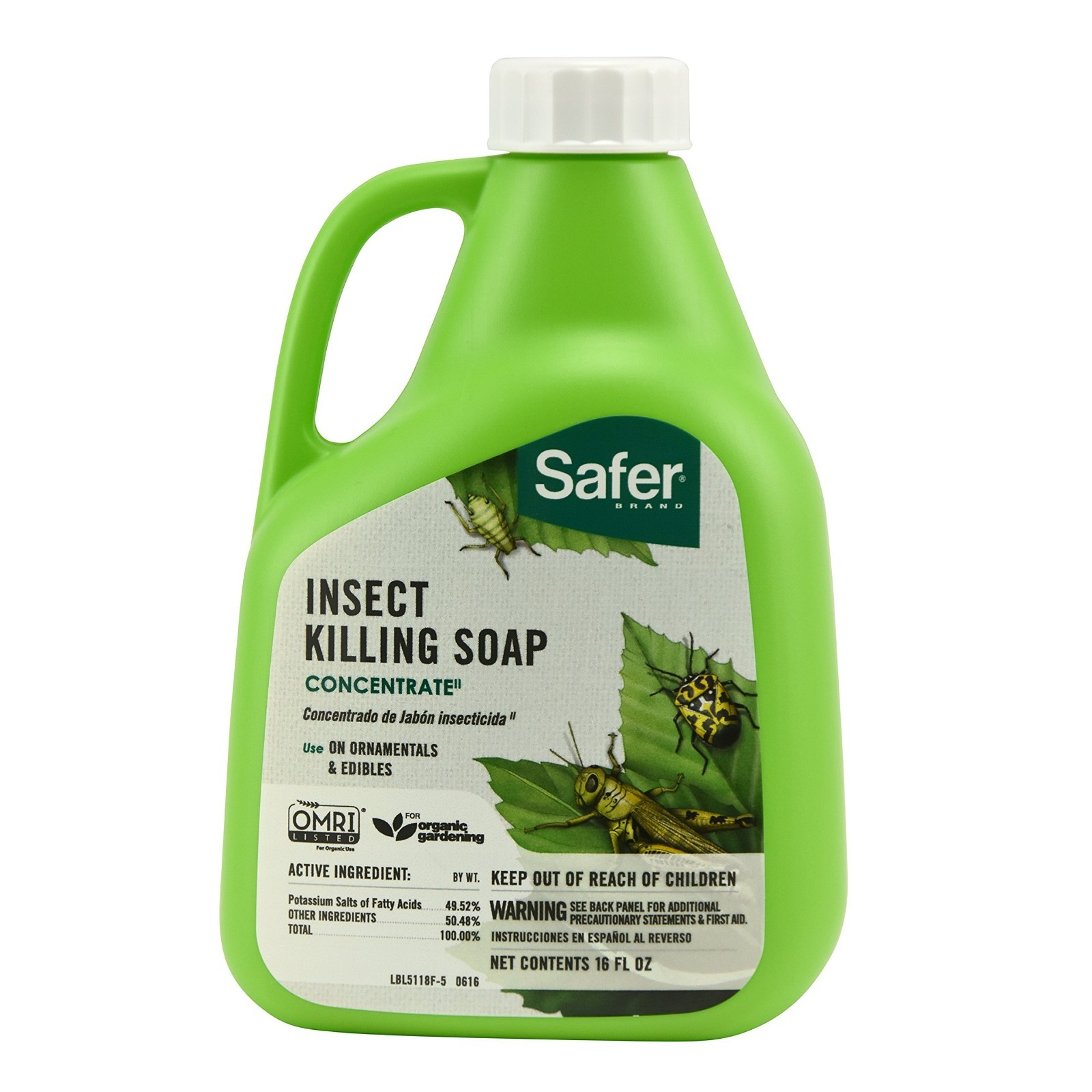 Insecticidal Soap Concentrate for Plants – Kills Aphids, Whiteflies, Mites – Org