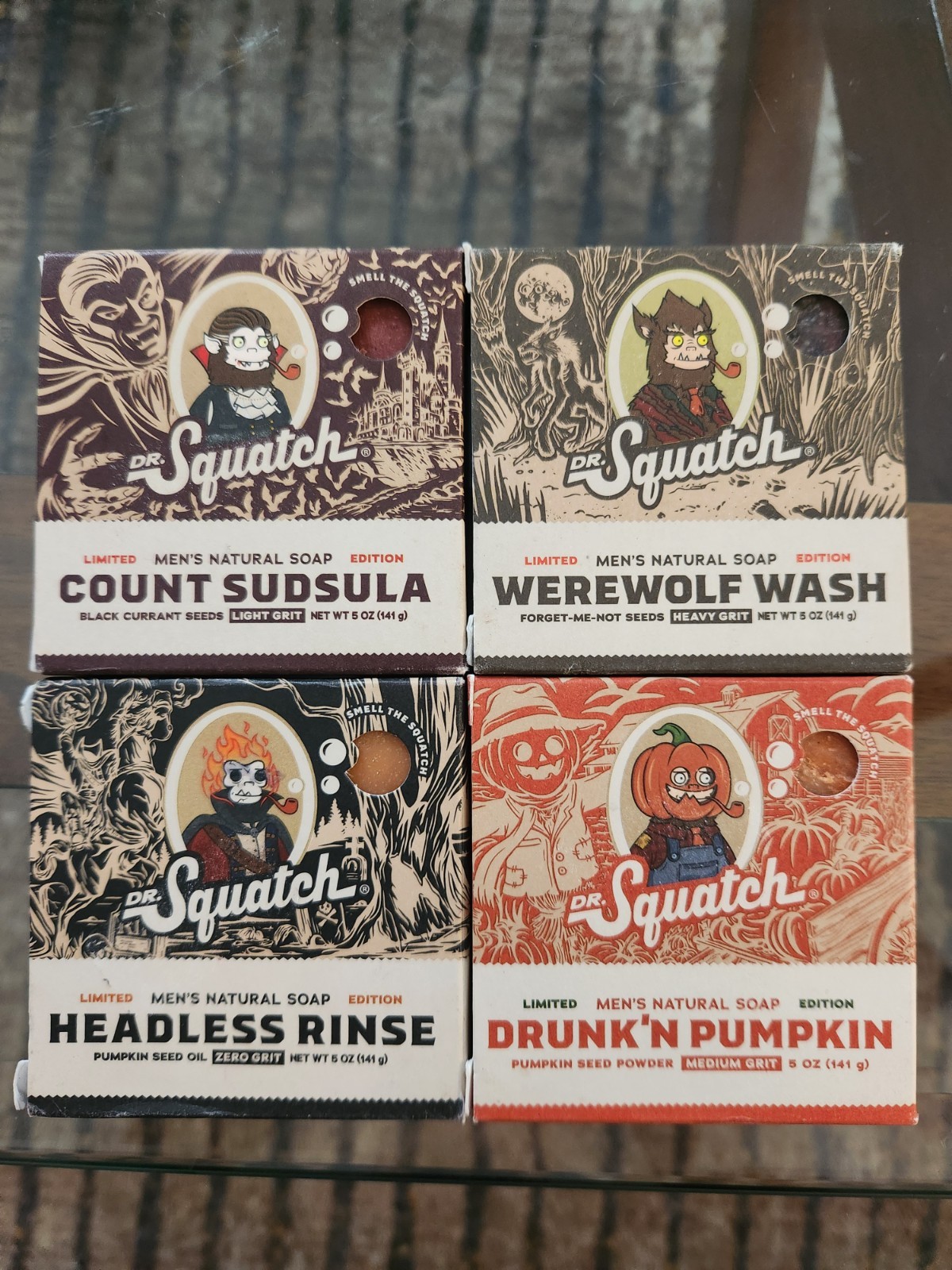 4 Pk Dr. Squatch Body Soap Limited Edition Halloween Bundle