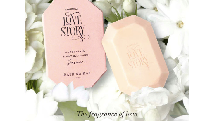 Kimirica Love Story Organic Luxury & Vegan Bathing Bar – Gardenia & Jasmine