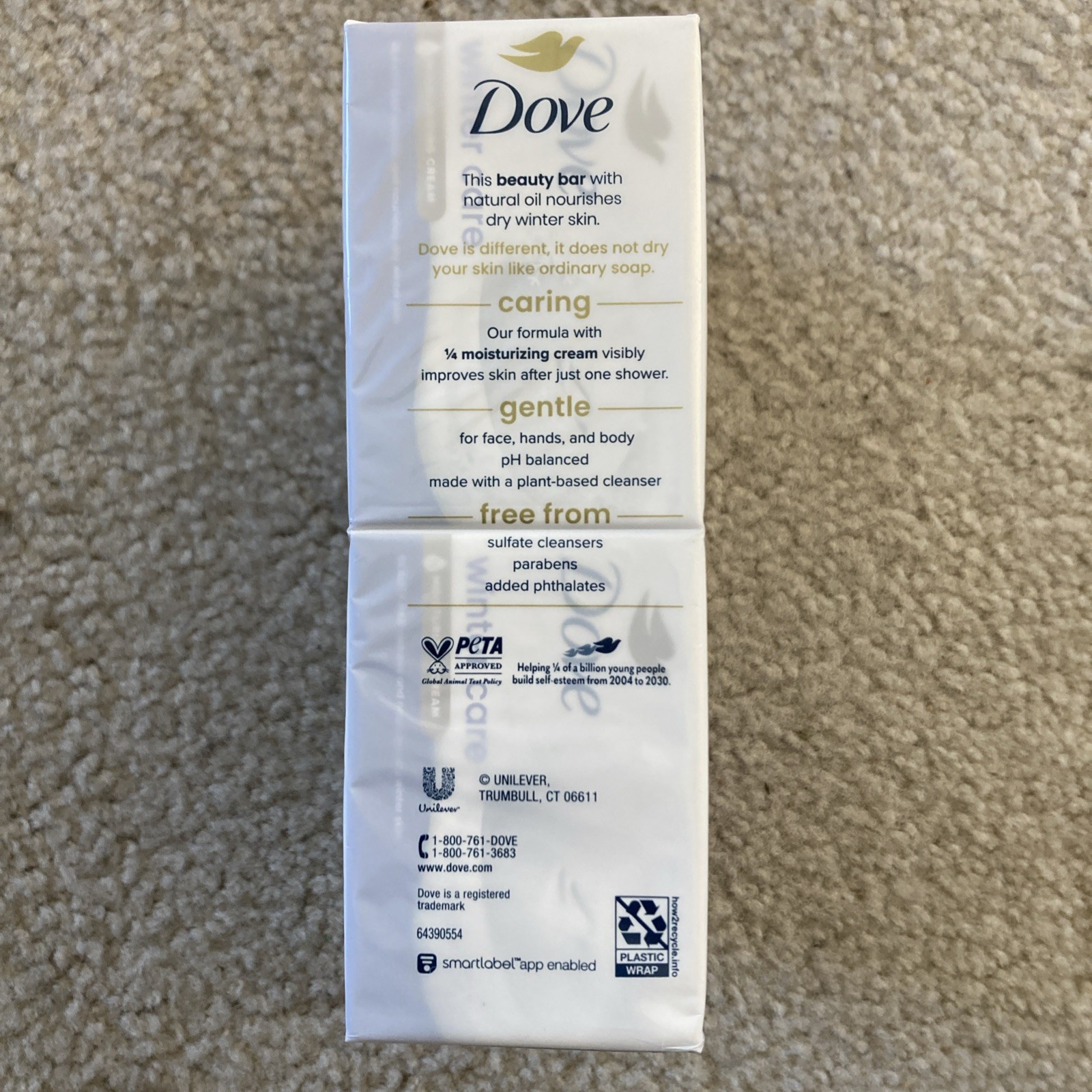 Dove Winter Care Moisturizing Cream Beauty Bar 8 x 3.75 oz NOS Discontinued!