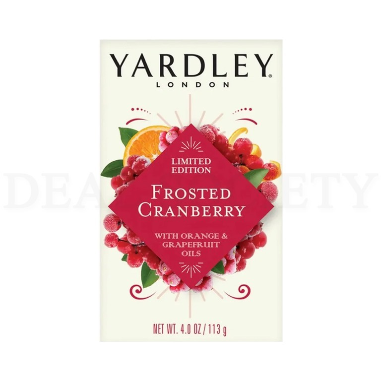 Yardley London Limited Edition Frosted Cranberry Moisturizing Bar 4oz Lot of 6