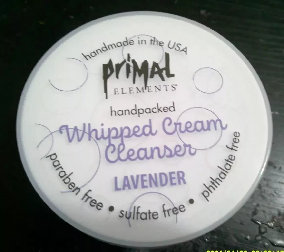 NEW PRIMAL ELEMENTS whipped cream body cleanser LAVENDER paraben sulfate free