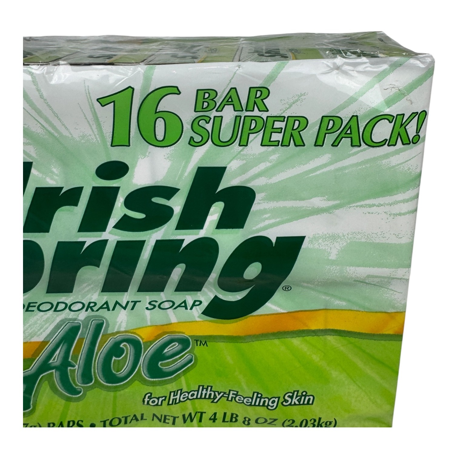 Irish Spring Deodorant Soap Aloe 16 Bar Super Pack 4.5 oz Bars