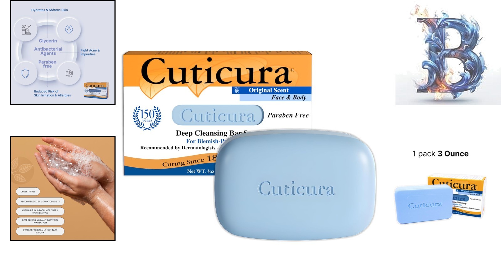 3 oz Acne-Fighting Deep Cleansing Soap – Gentle & Nourishing for Face and Body