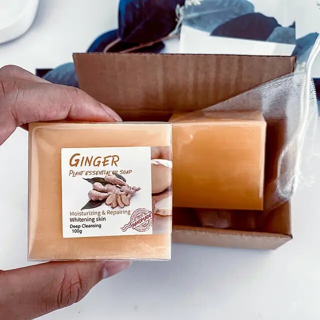 2pcs Ginger Soap Bar, Darkspots Face and Body Soap, 100g [USA Stock]