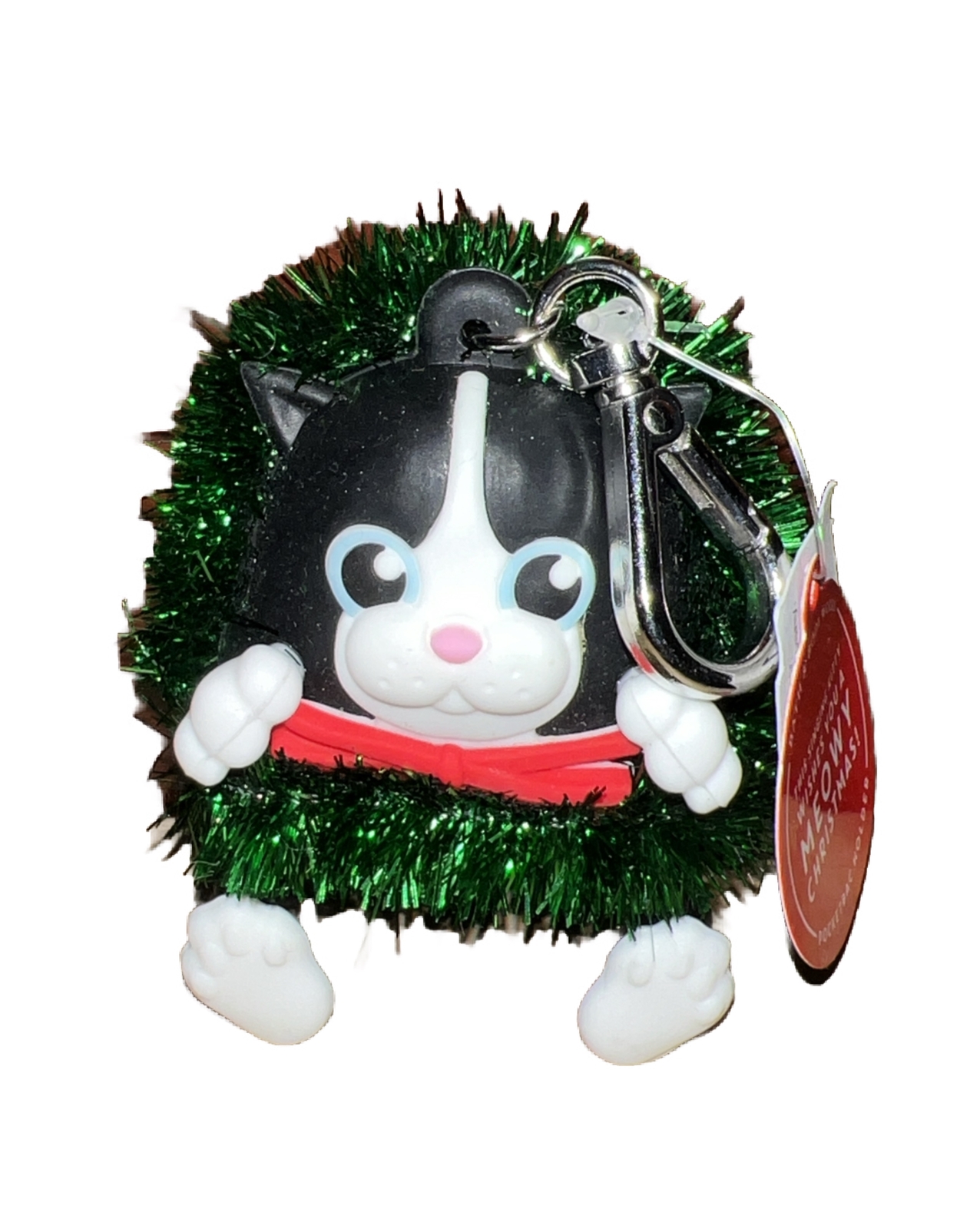 Bath Body Works KITTY CAT MEOWY CHRISTMAS Hand Gel Holder PURSE Pocket *Bac