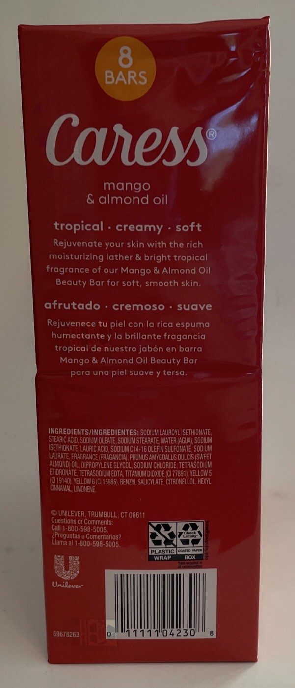 8 Caress Mango & Almond Oil Rejuvenating Beauty Bar (8-pk x 1) 3.75 oz.