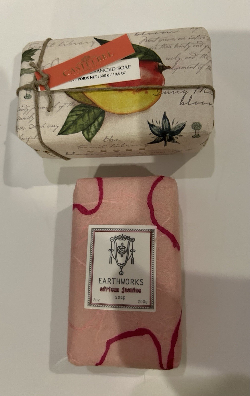 Castelbel Porto Mango Scent Soap Bar 10.5oz & Earthworks African Jasmine 7 Oz